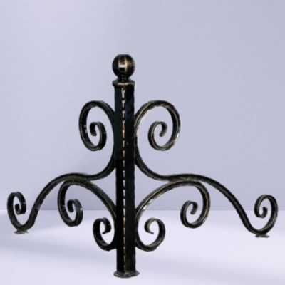 Ограда металлическая угловая № 1