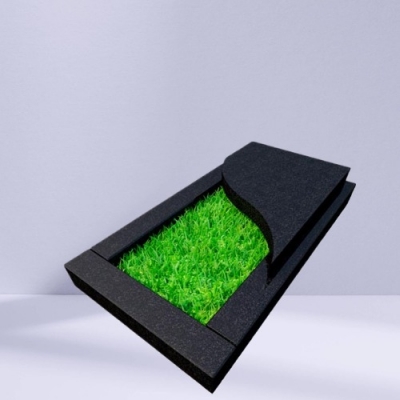 Цветник и надгробная плита № 1